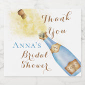 Brunch en Bruisende Wijn gouden Bruidsbeurs Sparkling Wijnetiket (Enkel label)