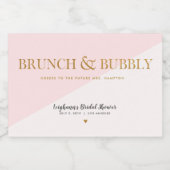 Brunch en bubbel activiteit Bachelorette Mini Sparkling Wijnetiket (Enkel label)