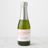 Brunch en Bubbel Activiteiten Bachelorette Mini Sparkling Wijnetiket (Voorkant)