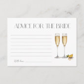 Brunch en bubbeladvies voor de bruid informatiekaartje (Voorkant)