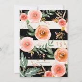 Brunch en bubbelbaar Vrijgezellenfeest met zwarte  Kaart (Achterkant)