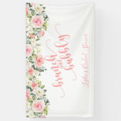 Brunch en bubbelbanner - roze tekst spandoek (Verticaal)