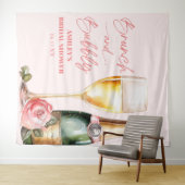 Brunch en bubbelende Mimosa-champagne bruiloftsbor Wandkleed (In Situ (horizontaal))