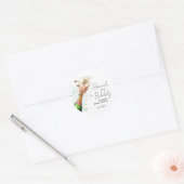 Brunch en bubbelig champagne vrijgezellenfeest ronde sticker (Envelop)