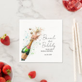 Brunch en bubbelig champagne vrijgezellenfeest servet (Insitu)