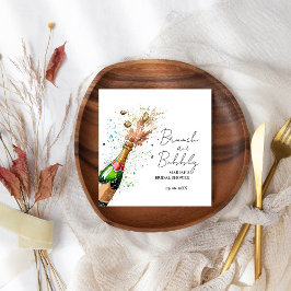 Brunch en bubbelig champagne vrijgezellenfeest servet