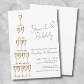 Brunch en bubbelig elegant Vrijgezellenfeest Kaart