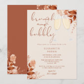 Brunch en bubbelig rustiek Vrijgezellenfeest Kaart (Voorkant / Achterkant)