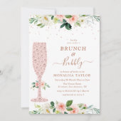 brunch en bubbelig vrijgezellenfeest met blozen fl kaart (Voorkant)