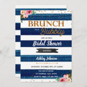 Brunch en bubbelige confetti uitnodiging (Voorkant / Achterkant)