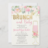 Brunch en bubbels baby shower uitnodiging (Voorkant)