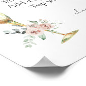 Brunch en Bubbels Bloemige Mimosa Bar Bord Poster (Hoek)