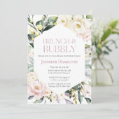 Brunch en bubbels | Boho Floral Vrijgezellenfeest Kaart (Staand voorkant)