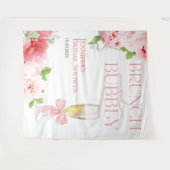 Brunch en bubbels | Bow Vrijgezellenfeest achtergr Wandkleed (Voorkant (horizontaal))