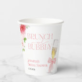 Brunch en bubbels | Bow Wild Garden Bruidsborrel Papieren Bekers (Voorkant)