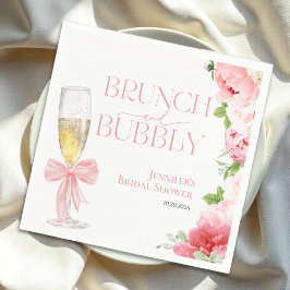 Brunch en bubbels | Bow Wild Garden Vrijgezellenfe Servet