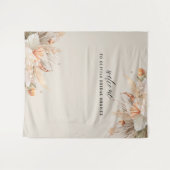 Brunch en bubbels Bruids douche pampas gras Wandkleed (Voorkant (horizontaal))