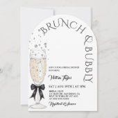 Brunch en bubbels bruidsbruiloft kaart (Voorkant)