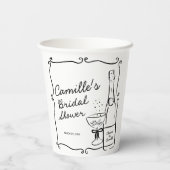 Brunch en bubbels bruiloftsborrel papieren bekers (Achterkant)