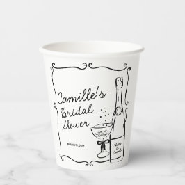 Brunch en bubbels bruiloftsborrel papieren bekers