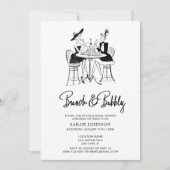  brunch en bubbels champagne Vrijgezellenfeest Kaart (Voorkant)