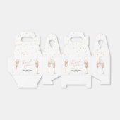 Brunch en bubbels chic vrijgezellenfeest bedankdoosjes (Uitgevouwen)