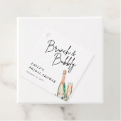 Brunch en bubbels Elegante bruidsdouche Bedankjes Labels (In situ)