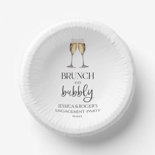 Brunch en bubbels engagementparty brunch papieren kommen (Voorkant)