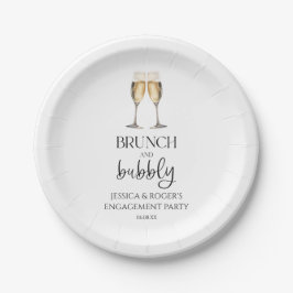 Brunch en bubbels feestelijke brunch bij verloving papieren bordje