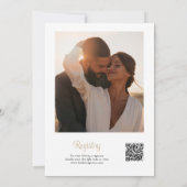 Brunch en bubbels foto QR-code bruidsfeest Kaart (Achterkant)