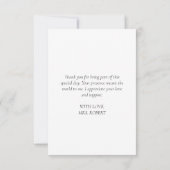 Brunch en bubbels Kerstelijke bruidsdouche Bedankkaart (Achterkant)