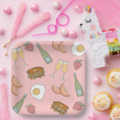 Brunch en bubbels papieren borden papieren bordje (Feest)
