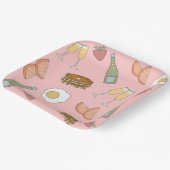 Brunch en bubbels papieren borden papieren bordje (Gebogen)