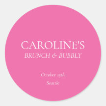 Brunch en bubbels roze bruiloftsfeest cadeautje