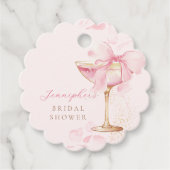 Brunch en bubbels roze favorabelabels bedankjes labels (Voorkant)