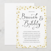 Brunch en bubbels | Stellen Douche Uitnodigen Kaart (Voorkant / Achterkant)