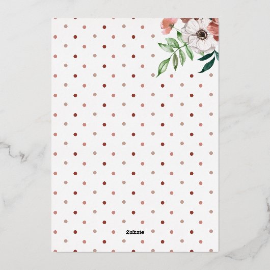 Brunch en Bubble Autumn Vrijgezellenfeest Roos Gol Folie Uitnodiging (Achterkant)