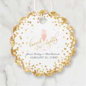 Brunch en Bubble Bachelorette Verloving Brunch Bedankjes Labels (Voorkant)