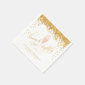 Brunch en Bubble Bachelorette Verloving Brunch Servet (Hoek)