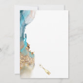 Brunch en Bubble Blauwgroen en Gold Abstract Kaart (Achterkant)