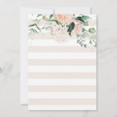 Brunch en Bubble Blush Pink Floral Vrijgezellenfee Kaart (Achterkant)