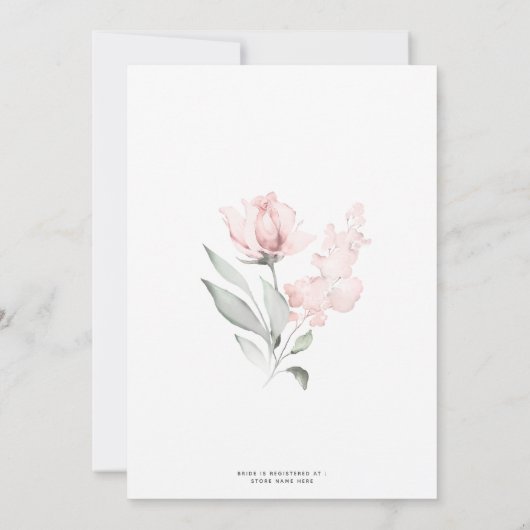 Brunch en Bubble Blush roze Vrijgezellenfeest Kaart (Achterkant)