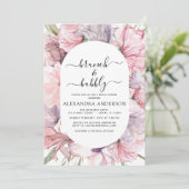 Brunch en Bubble Boho Paars Vrijgezellenfeest Kaart (Staand voorkant)