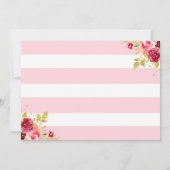 Brunch en Bubble Bridal Shower Invitation Floral Kaart (Achterkant)