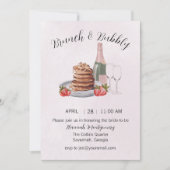 Brunch en Bubble Bridal Shower Invitation Kaart (Voorkant)