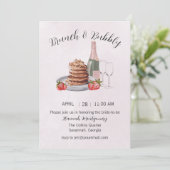 Brunch en Bubble Bridal Shower Invitation Kaart (Staand voorkant)