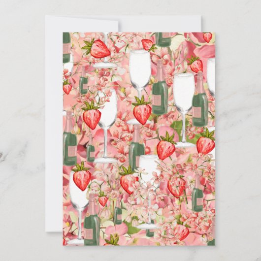 Brunch en Bubble Bridal Shower Invitation Kaart (Achterkant)