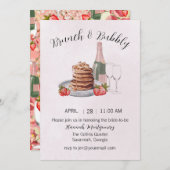 Brunch en Bubble Bridal Shower Invitation Kaart (Voorkant / Achterkant)