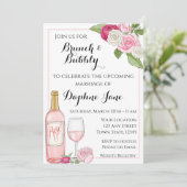 Brunch en Bubble Bridal Shower Invitation Kaart (Staand voorkant)