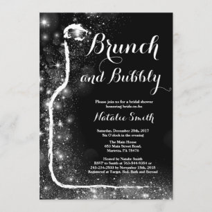 Brunch en Bubble Bridal Shower Invitation Kaart